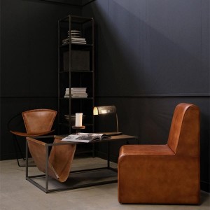 Fauteuil métal et cuir - Trademark