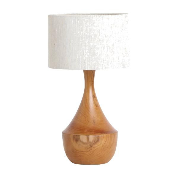 Lampe à poser Aspen Amphora teck et lin - Raw Materials