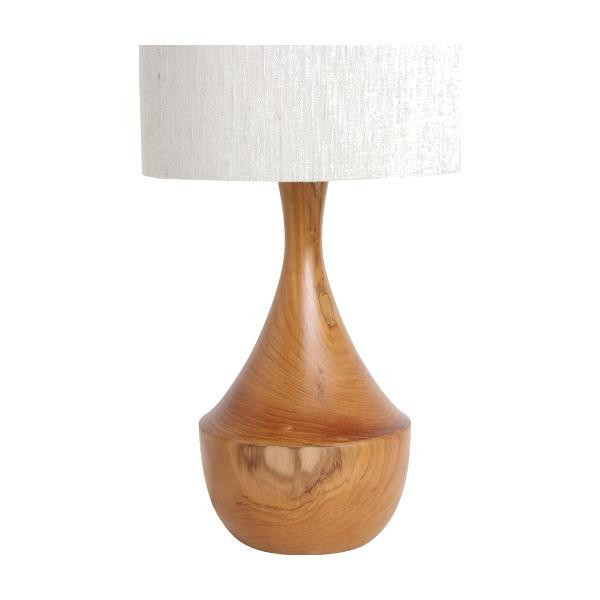 Lampe à poser Aspen Amphora teck et lin - Raw Materials