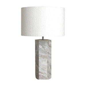Pied de lampe hexagonal marbre fantasy brown - Raw Materials