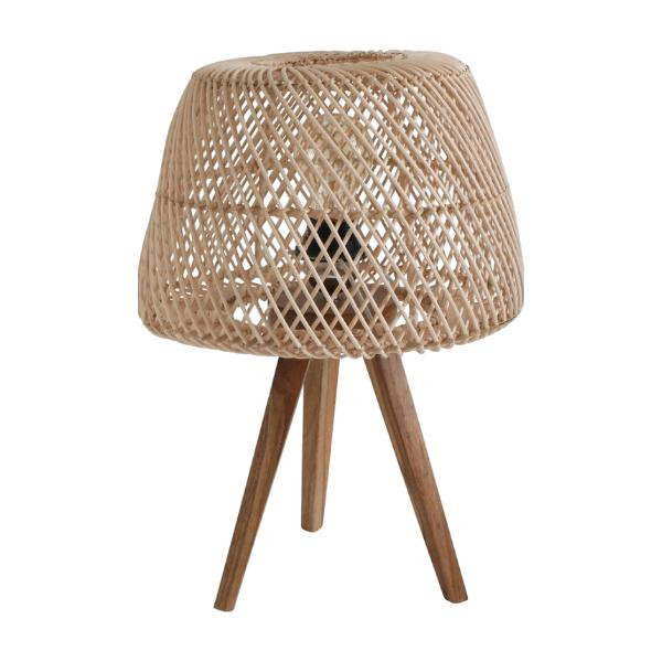 Lampe trépied Maze rotin naturel - Raw Materials