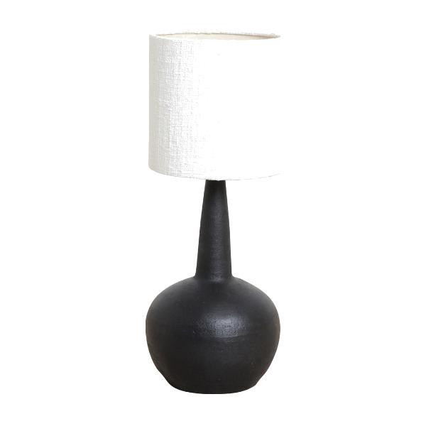 Lampe Terra Loulou M terre cuite noire - Raw Materials