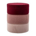 Pouf Bilbao Velours Rose Color Block | Bloomingville