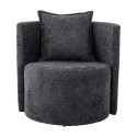 Fauteuil Lounge Morris Chenille Gris | Bloomingville