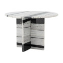 Table Basse Ronde Rosito Marbre Rayé | Bloomingville