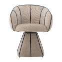 Fauteuil Pivotant Semilie Velours Beige | Bloomingville