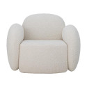 Fauteuil Zanno Bouclette Blanc | Bloomingville