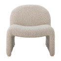 Fauteuil Lounge Neel Bouclette Blanc | Bloomingville