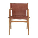Fauteuil Ollie Teck et Cuir | Bloomingville