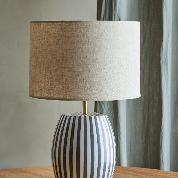 Lampe à Poser Tali Rayée Beige | Bloomingville