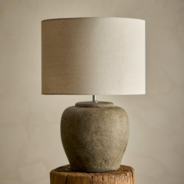 Lampe à Poser Isabelle Grès Gris Rustique | Bloomingville