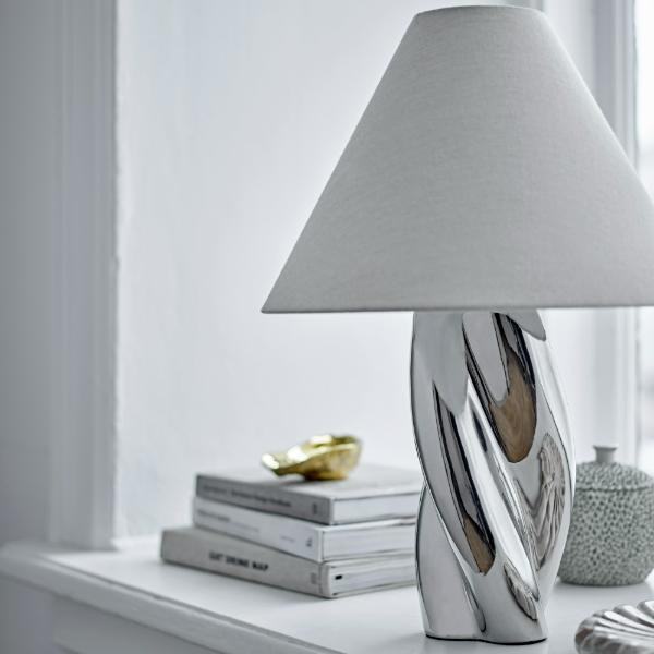 Lampe à Poser Silva Grès Argenté | Bloomingville
