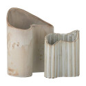 Lot de 2 Vases Henaj Grès Marron | Bloomingville