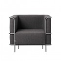 Design armchair in steel and wool Kristina Dam