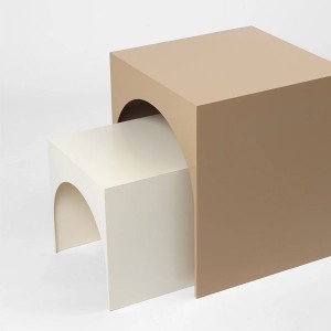 Table Basse Arche Acier Beige - Kristina Dam