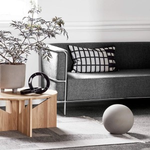 Modern Bench Dark Gray Wool - Kristina Dam