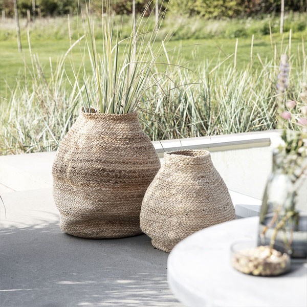 Panier en jute naturel