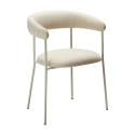 Chaise à accoudoirs PLENTI bouclé Blanc os X2 | Dan-Form | Woodely