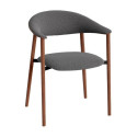 Chaise à accoudoirs RAVISH bouclé Ardoise X2 | Dan-Form | Woodely
