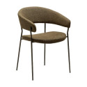 Chaise à accoudoirs REBOOT bouclé Olive X2 | Dan-Form | Woodely
