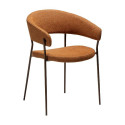 Chaise à accoudoirs REBOOT bouclé Potiron X2 | Dan-Form | Woodely