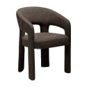 Chaise à accoudoirs SPLENDOR bouclé Marron X2 | Dan-Form | Woodely