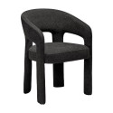 Chaise à accoudoirs SPLENDOR bouclé Noir corbeau X2 | Dan-Form