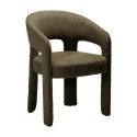 Chaise à accoudoirs SPLENDOR bouclé Olive X2 | Dan-Form | Woodely