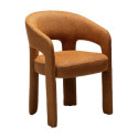 Chaise à accoudoirs SPLENDOR bouclé Potiron X2 | Dan-Form | Woodely