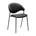 Chaise ZONE simili cuir Noir corbeau X2 | Dan-Form | Woodely