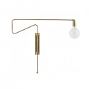 House doctor brass wall lamp with a clean and asymmetrical design