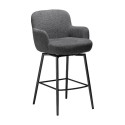 Tabouret de bar mi-hauteur ETHOS bouclé Ardoise | Dan-Form | Woodely
