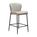 Tabouret de bar mi-hauteur GLAM bouclé Cachemire | Dan-Form | Woodely