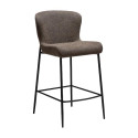 Tabouret de bar mi-hauteur GLAM bouclé Marron | Dan-Form | Woodely