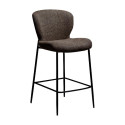 Tabouret de bar mi-hauteur GLORY bouclé Marron | Dan-Form | Woodely