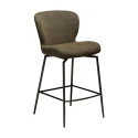 Tabouret de bar mi-hauteur GLORY bouclé Olive | Dan-Form | Woodely