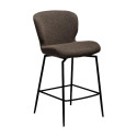 Tabouret de bar mi-hauteur GLORY bouclé Marron | Dan-Form | Woodely