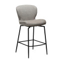 Tabouret de bar mi-hauteur GLORY bouclé Taupe | Dan-Form | Woodely