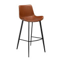 Tabouret de bar HYPE simili cuir Marron clair vintage | Dan-Form