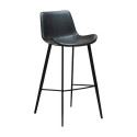 Tabouret de bar HYPE simili cuir Noir corbeau | Dan-Form | Woodely