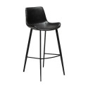 Tabouret de bar HYPE simili cuir Noir vintage | Dan-Form | Woodely