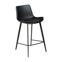 Tabouret de bar mi-hauteur HYPE simili cuir Noir | Dan-Form | Woodely