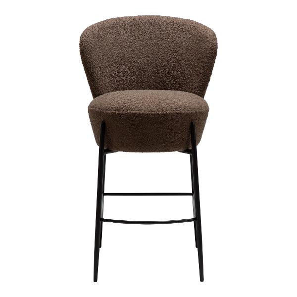 Tabouret de bar mi-hauteur ORBIT bouclé recyclé Marron | Dan-Form