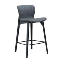 Tabouret de bar mi-hauteur PARAGON bouclé Gris galet | Dan-Form