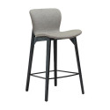 Tabouret de bar mi-hauteur PARAGON bouclé Taupe | Dan-Form | Woodely