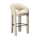 Tabouret de bar SPLENDOR bouclé Beige | Dan-Form | Woodely