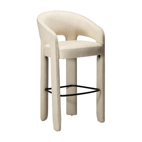 Tabouret de bar SPLENDOR bouclé Beige | Dan-Form | Woodely