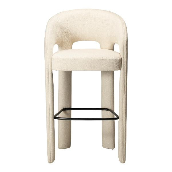 Tabouret de bar SPLENDOR bouclé Beige | Dan-Form | Woodely