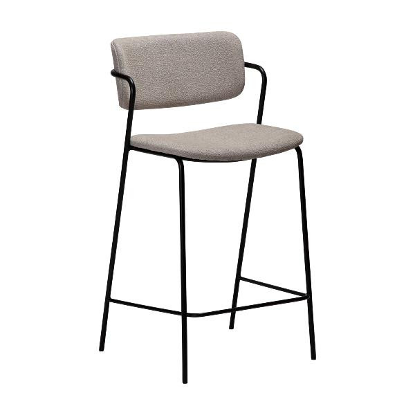 Tabouret de bar mi-hauteur ZED bouclé Cachemire | Dan-Form | Woodely
