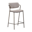 Tabouret de bar mi-hauteur ZED bouclé Cachemire | Dan-Form | Woodely